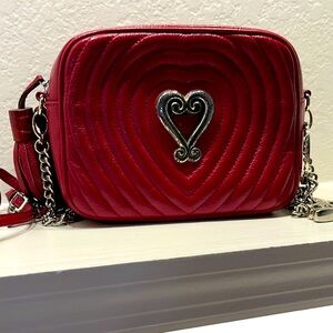 A red wine purse real leather